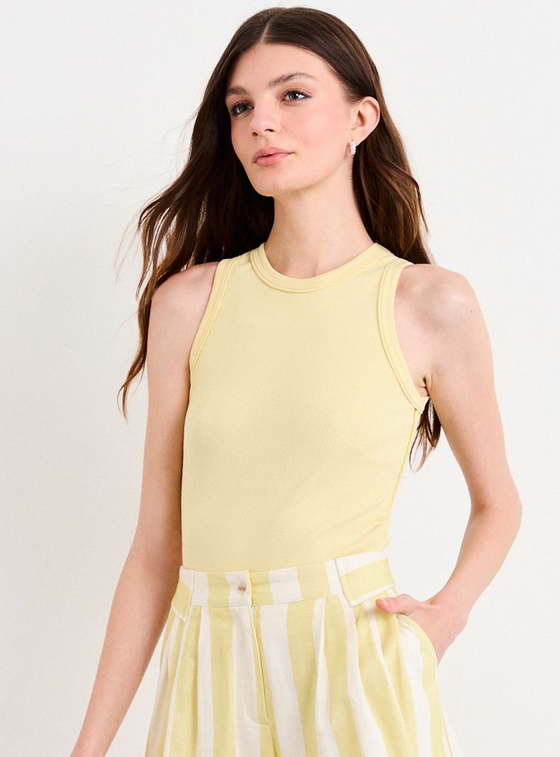 Polera Lisa Básica Halter Regular