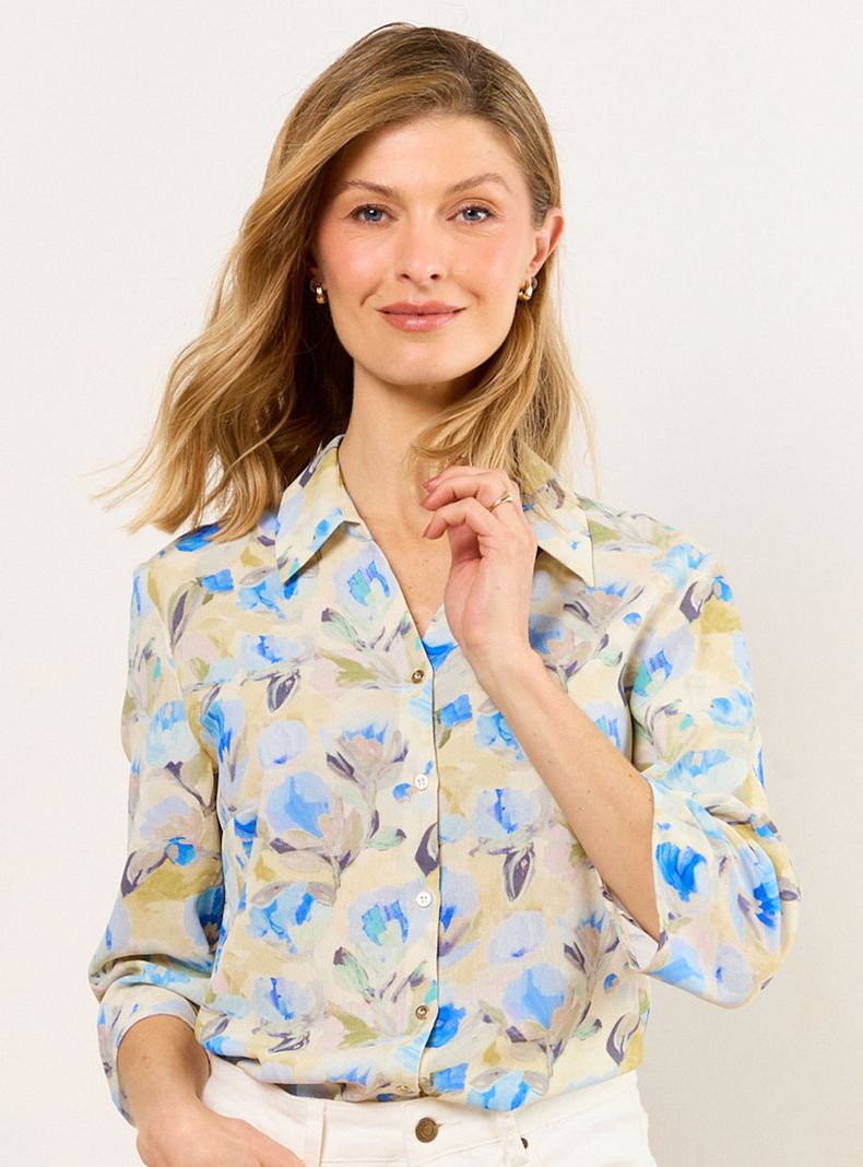 Blusa Camisera Estampada