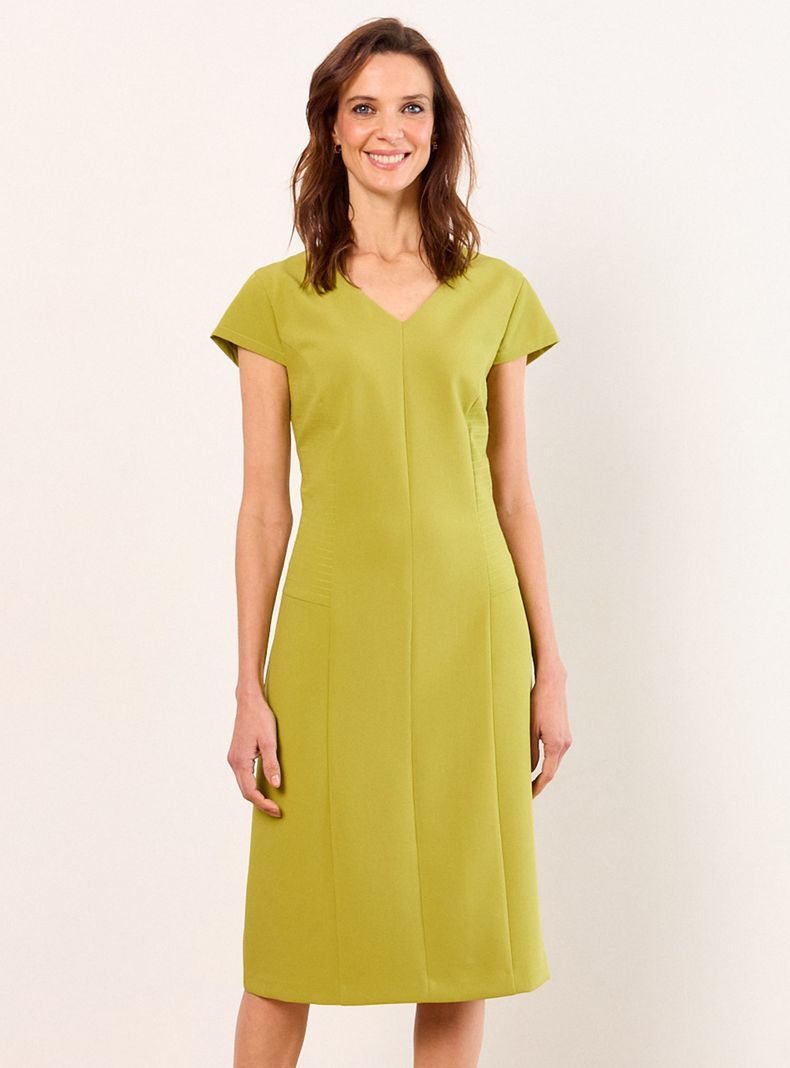Vestido Jumper Pespuntes Midi