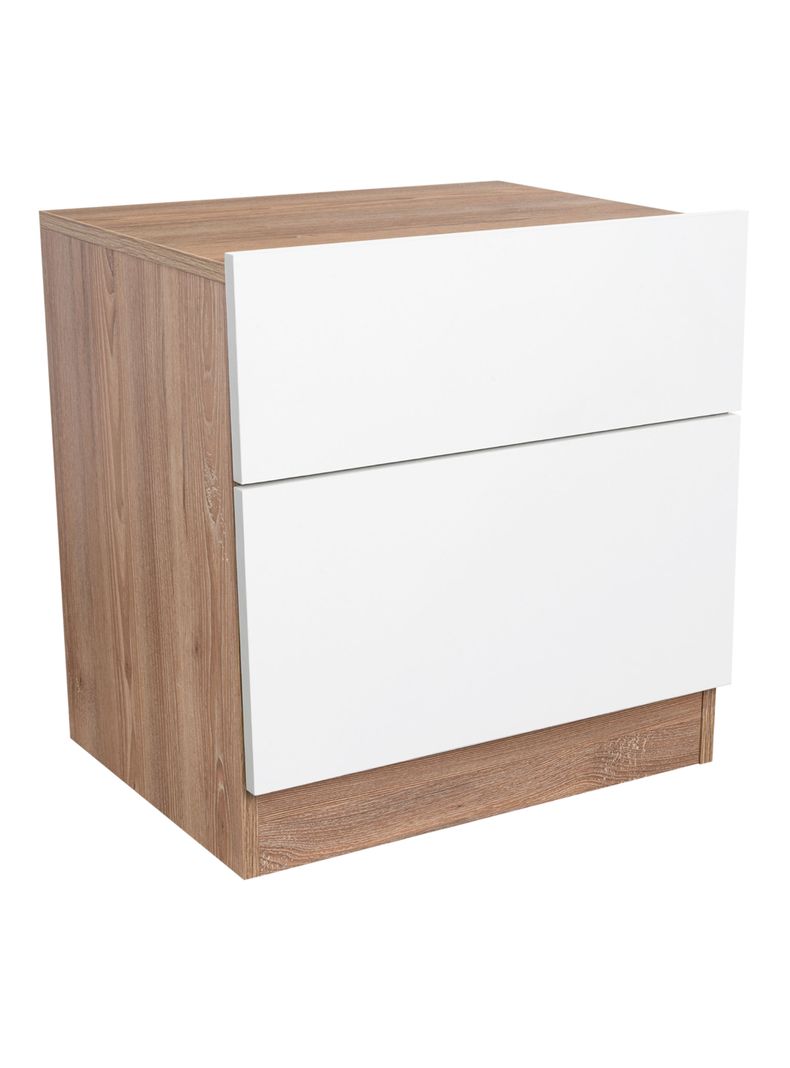 Velador 1 Cajón 1 Puerta Nebraska Miel Blanco