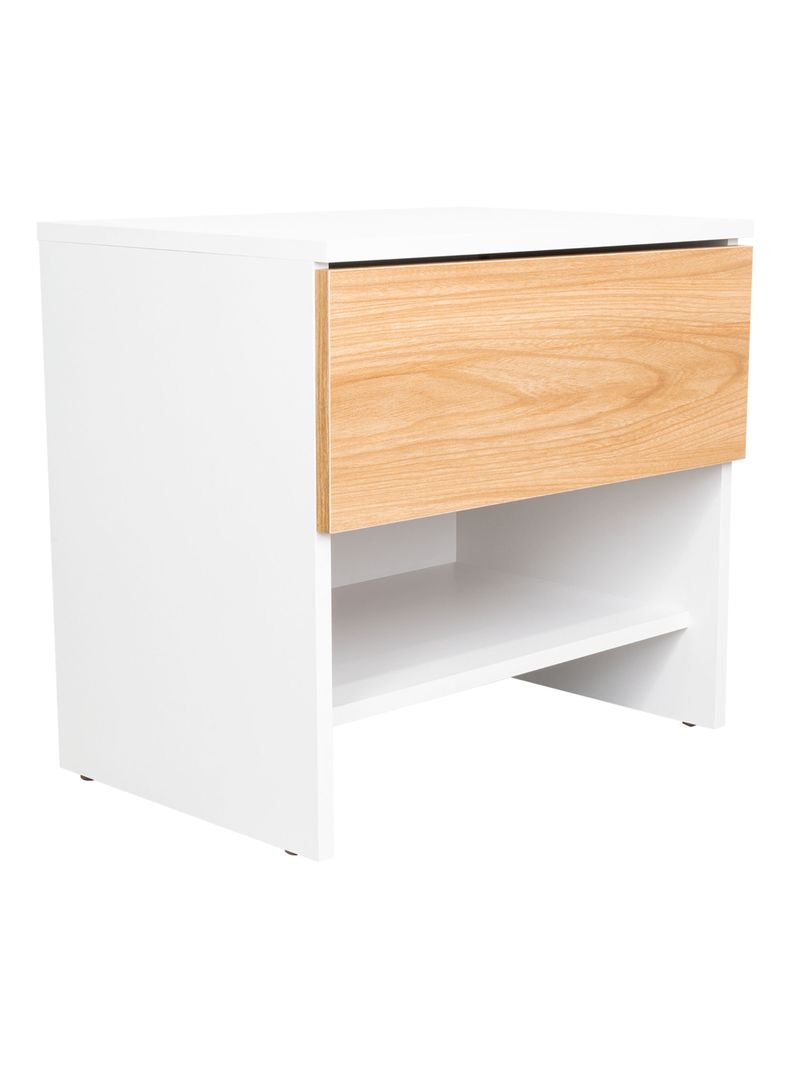Velador 1 Cajón Dassel Blanco Fresno