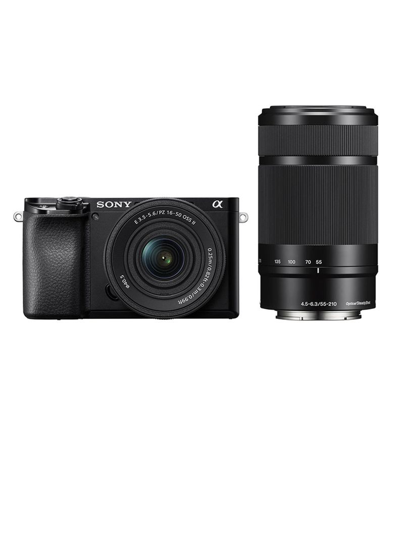 Cámara Profesional Digital Mirrorless APS-C ILCE-6100X + Lente SELP16502 + Lente SEL55210