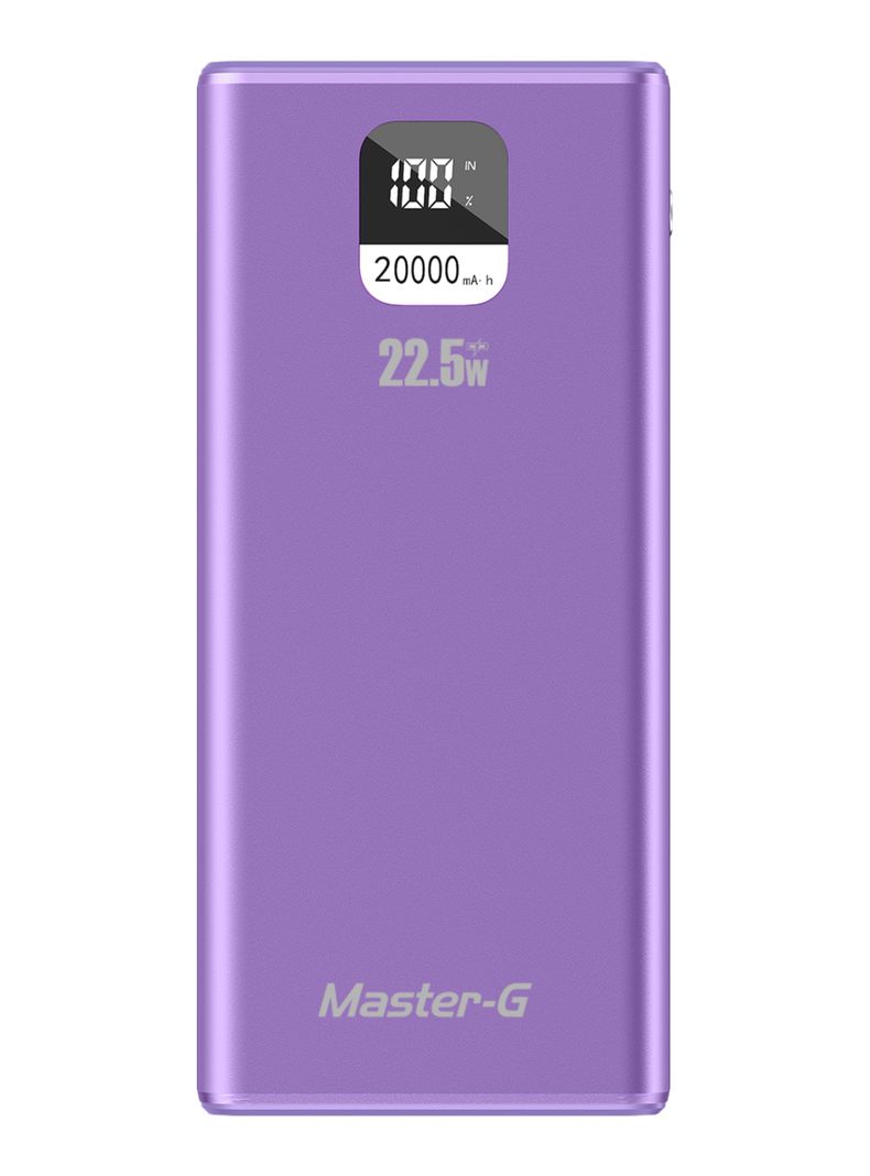 Batería Externa Power Bank 20.000 mAh 22.5W UCP20MPD Morado