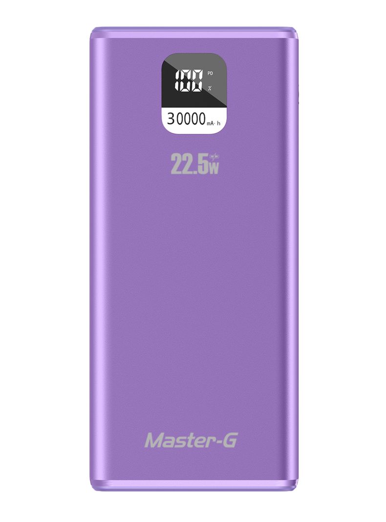 Batería Externa Power Bank 30.000 mAh 22.5W UCP30MPD Morado