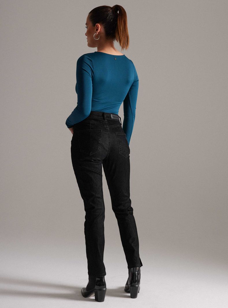 Jeans Superficie Terciopelo Negro-5