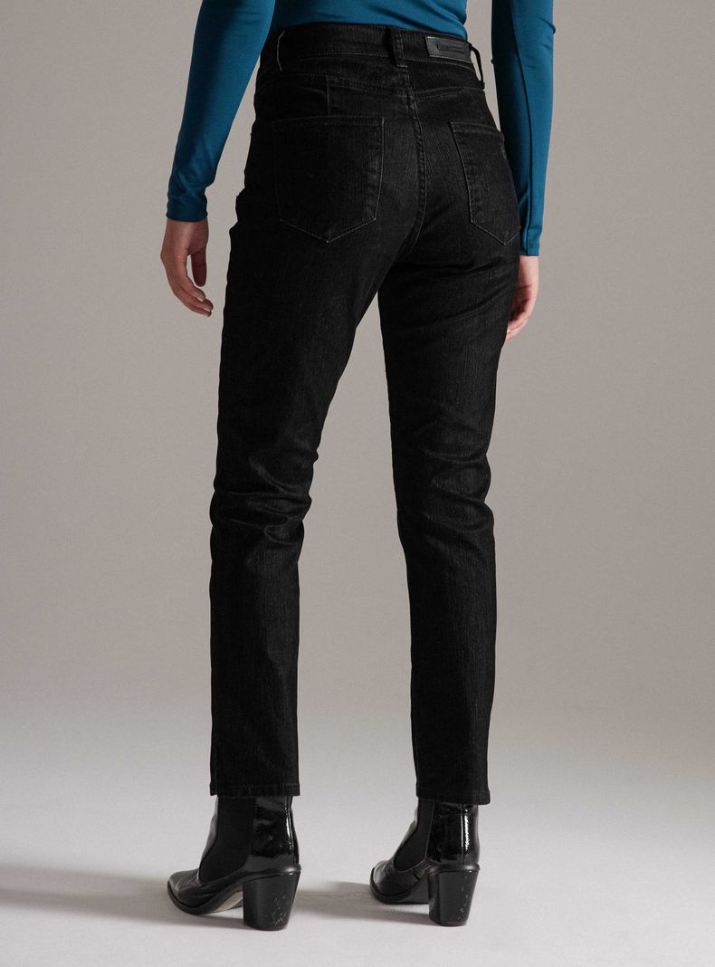 Jeans Superficie Terciopelo Negro-1
