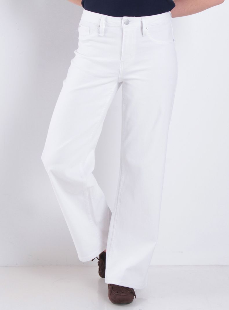 Jeans Wide Leg Tiro Alto Pretina Pk44