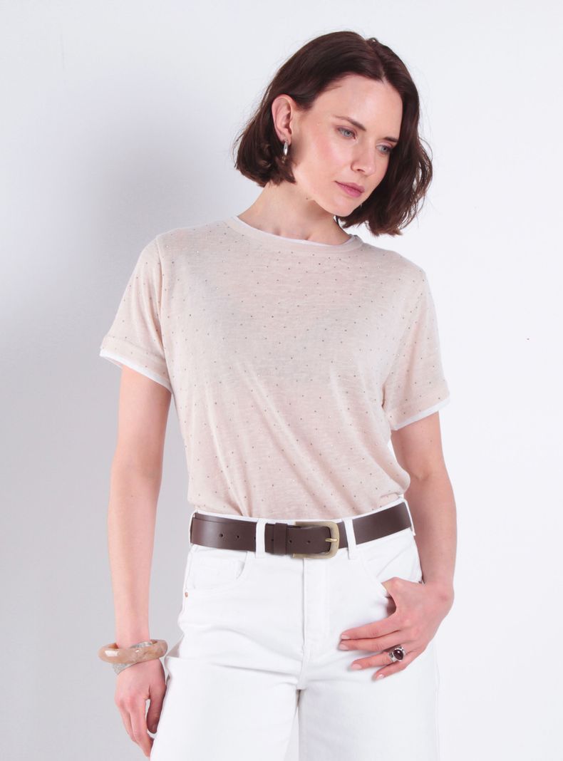 Polera Manga Corta Escote Redondo