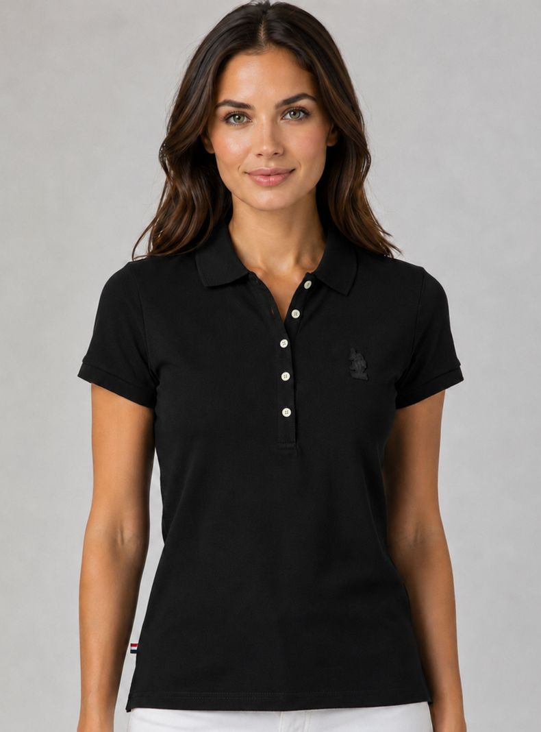 Polera Cuello V Manga Corta 1000