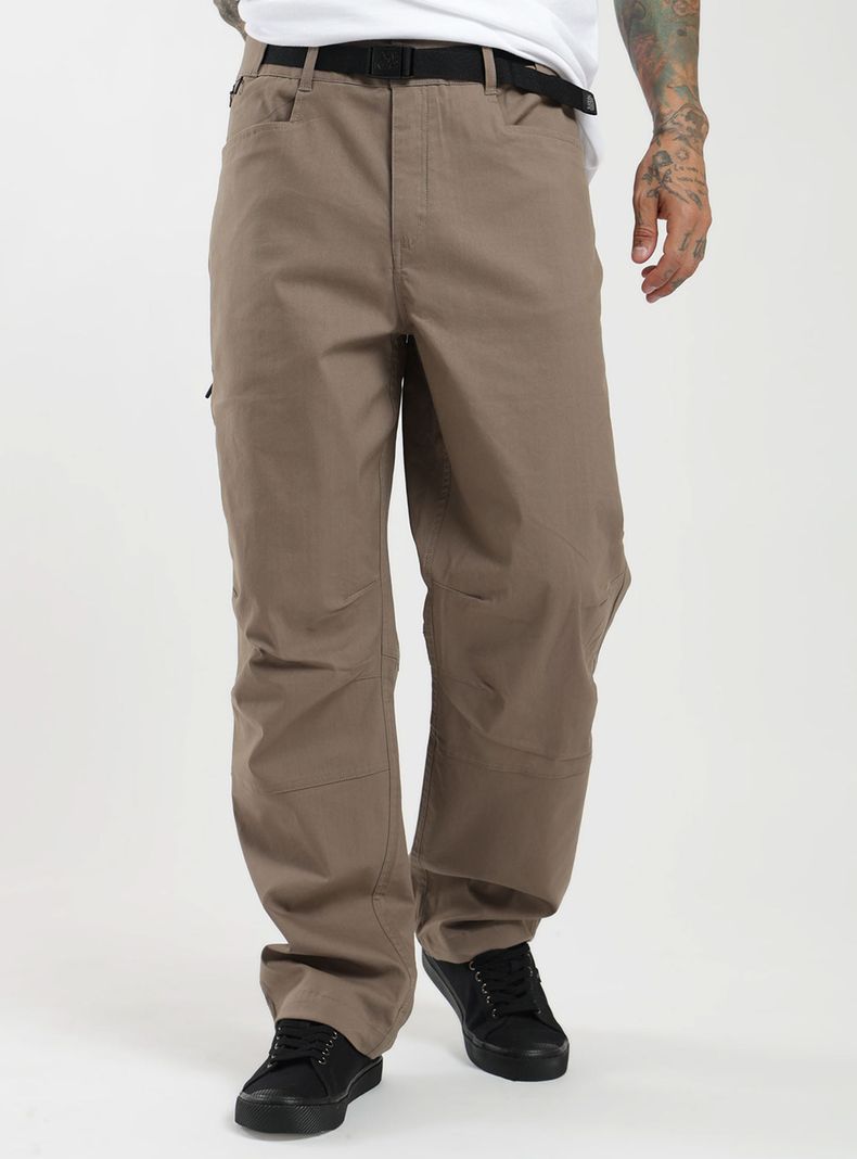 Pantalón Recto Yaka Tiro Medio Straight Fit