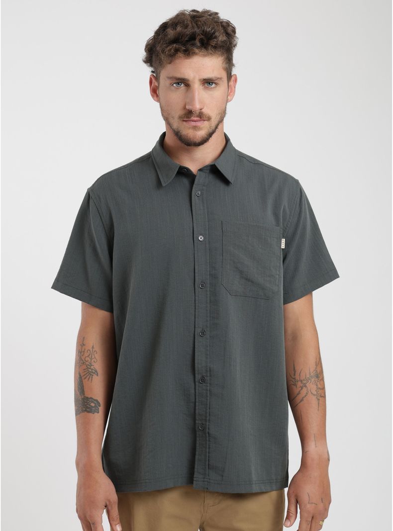 Camisa Manga Corta Texturizada Viscosa