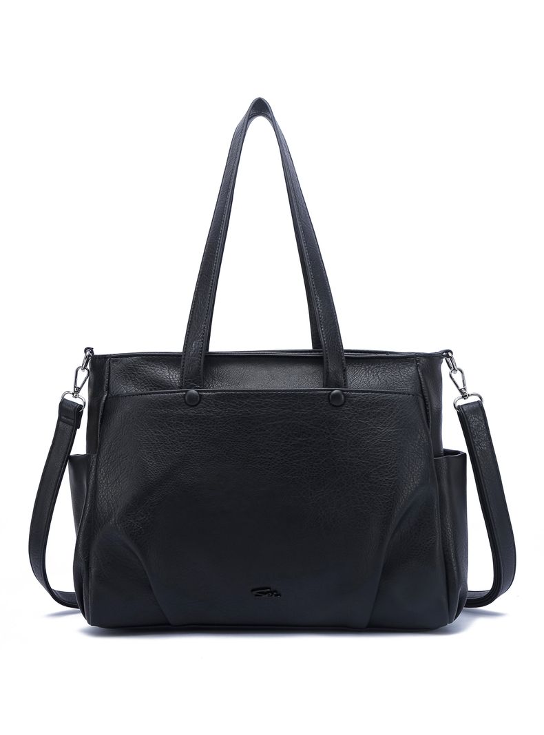 Cartera de Hombro Tipo Bolso Minimalista Scabious Negro