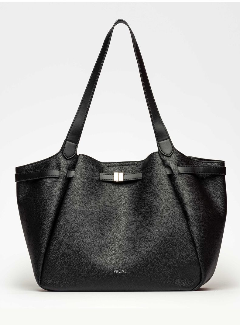 Cartera de Hombro Shopper Marble Negro