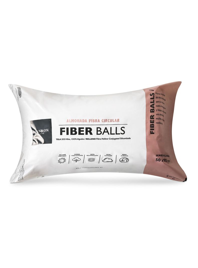 Set de 2 Almohadas Fiber Ball 50x90