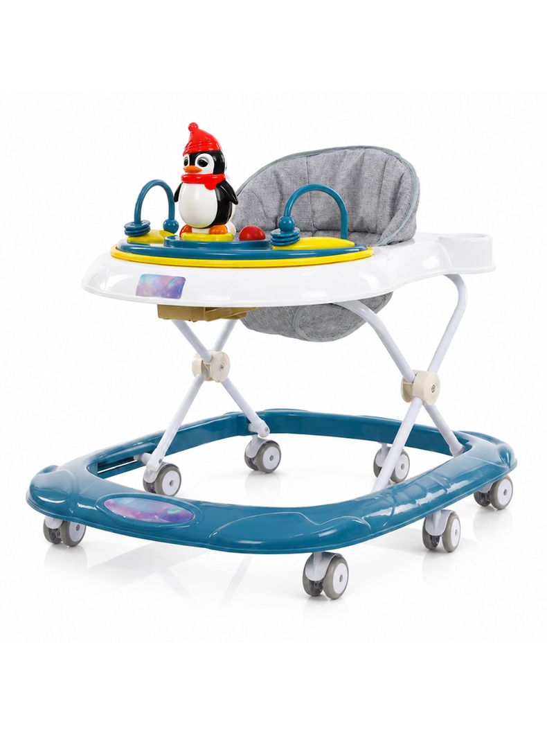 Andador para Bebé Pingüino Ruedas Silenciosas Azul