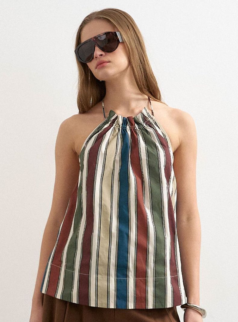 Top Estampado Cami Halter Neck