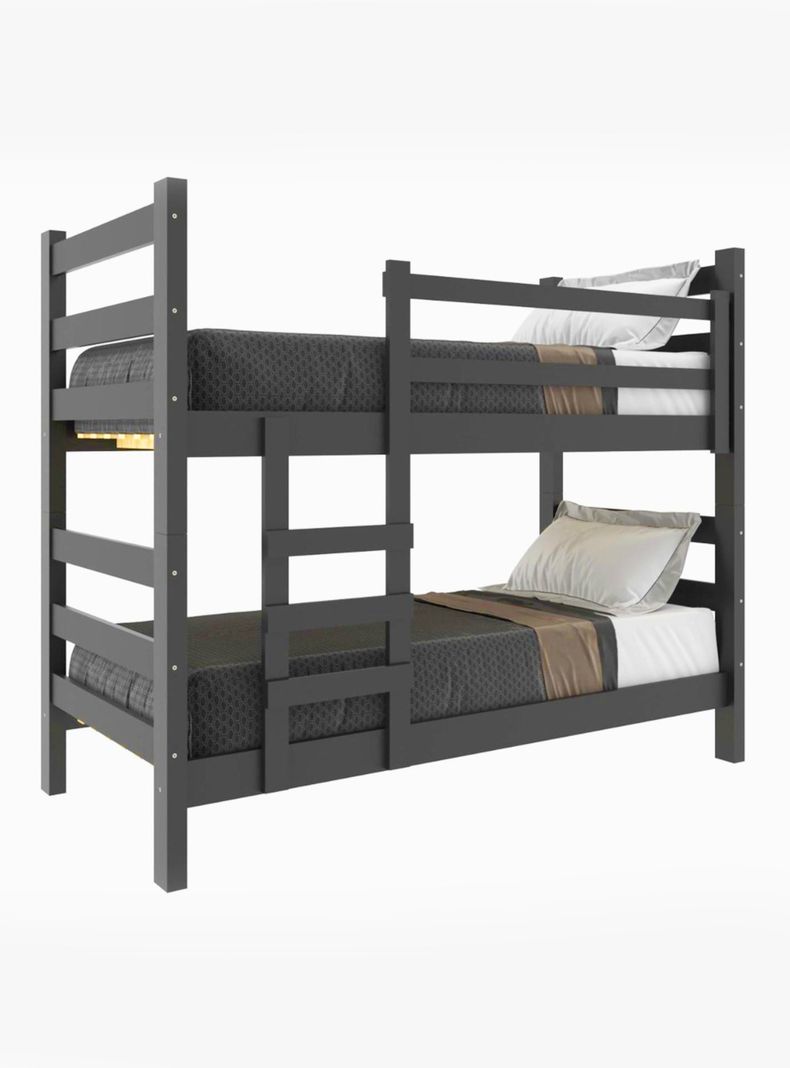 Camarote Essenciale 1 Plaza Negro Desmontable Madera 220 kg