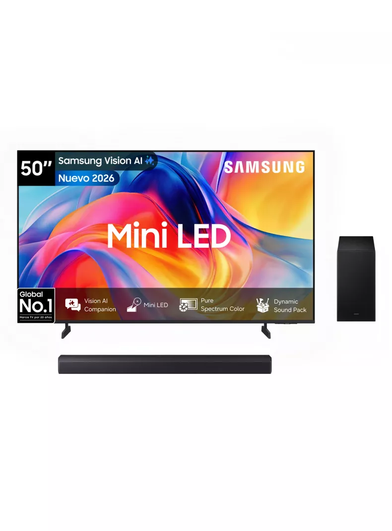 Mini LED Smart TV 50'' 4K UHD M70H + Soundbar B-Series B450F