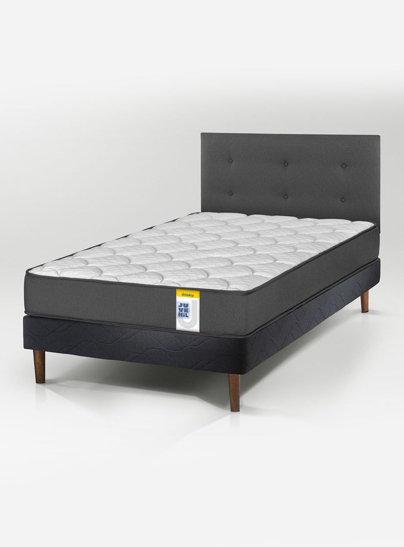 Cama Europea Juvenil 1.5 Plazas + Respaldo Royal