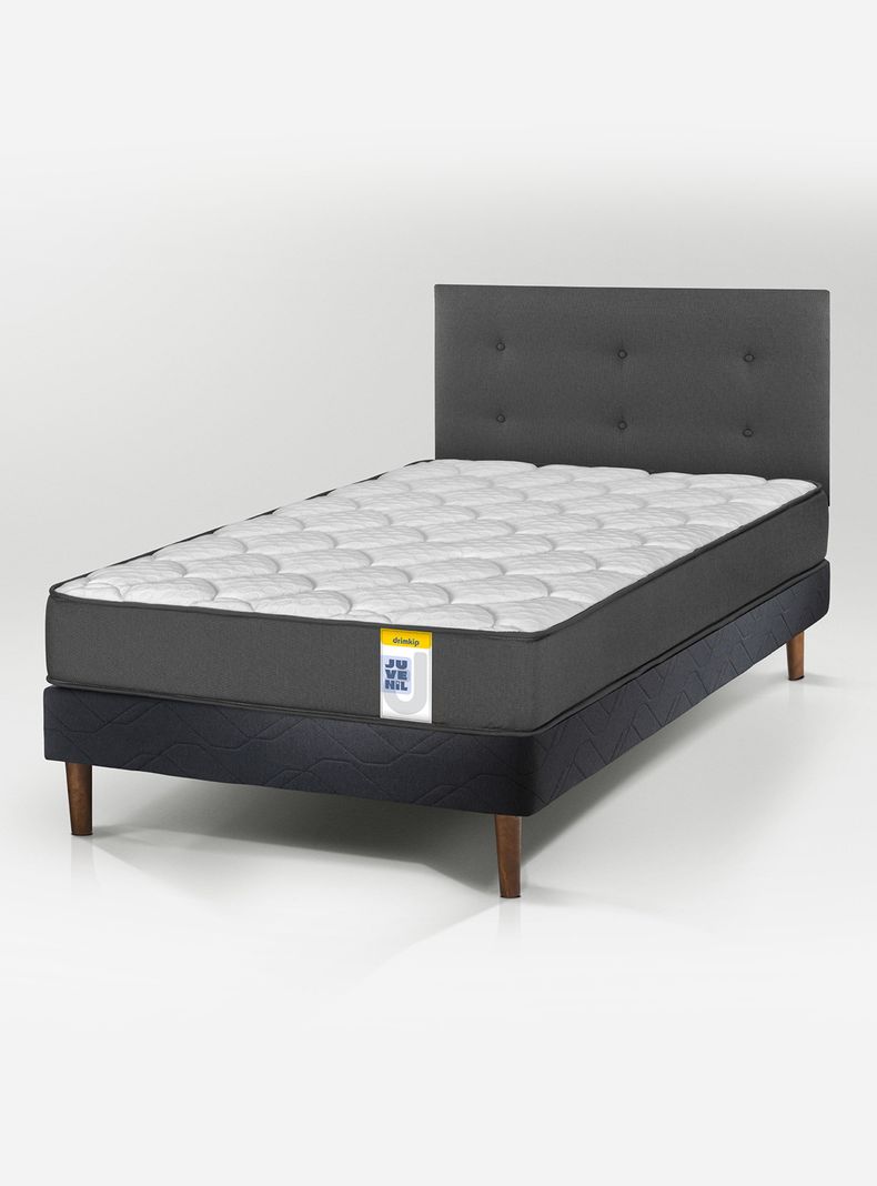 Cama Europea Juvenil 1 Plaza + Respaldo Royal