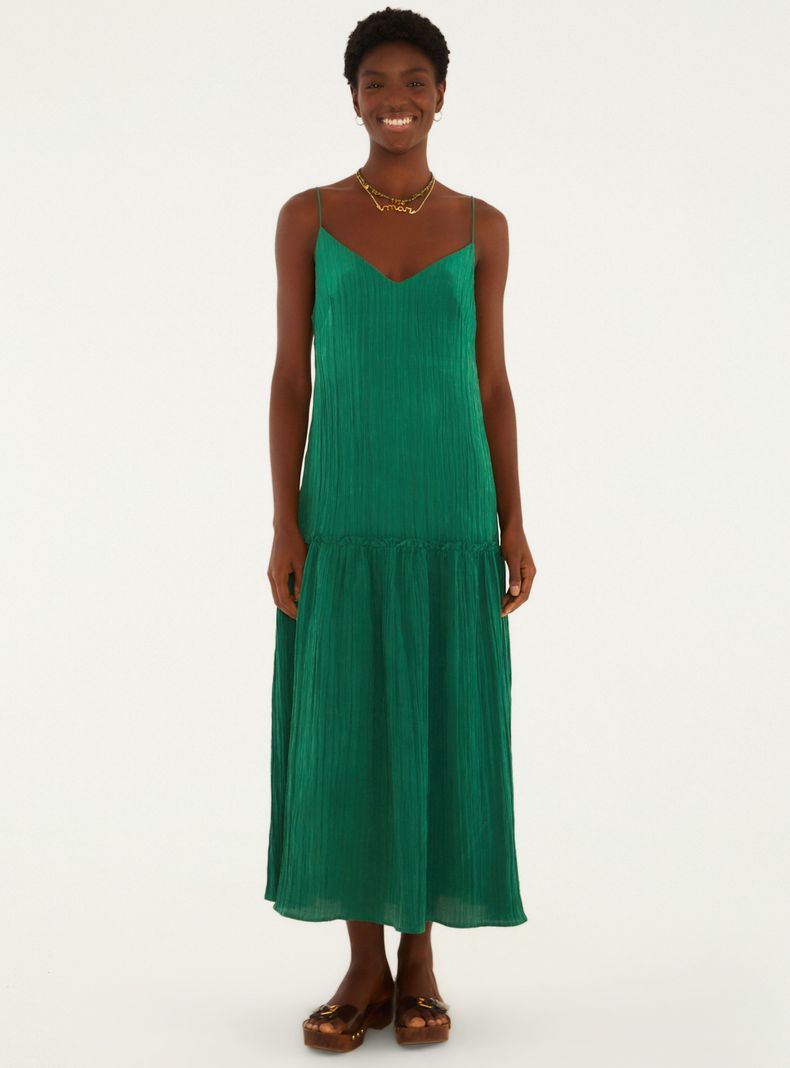 Vestido Plisado Midi