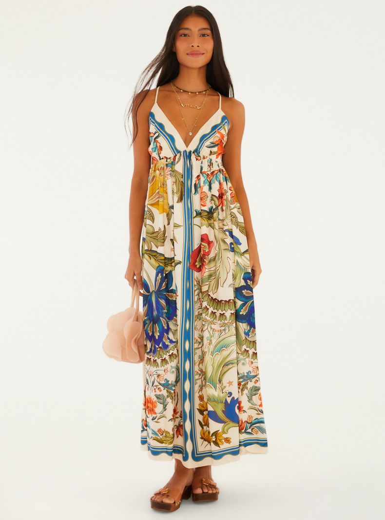 Vestido Largo Estampado Floral Maie