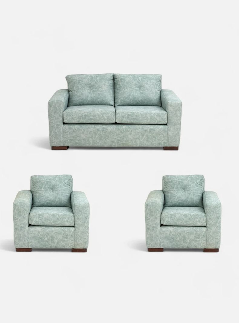 Juego Living Franco 211 Cuero Auris