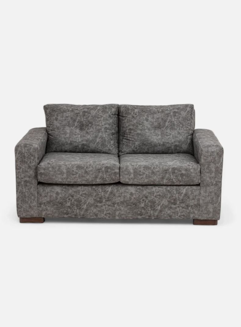 Sofa Franco 2 Cuerpo Cuero Sintetico Auris