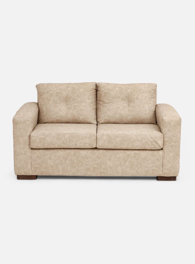 Sofa Franco 2 Cuerpo Cuero Sintetico Auris