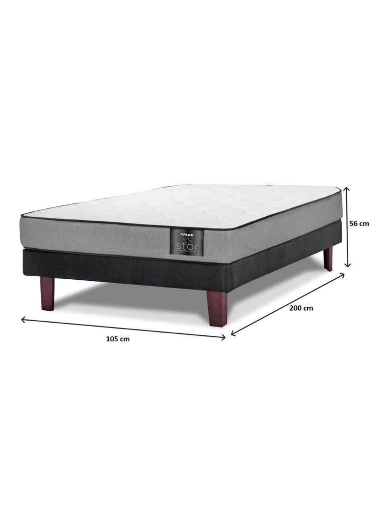 Cama Europea Star 1.5 Plazas x 200 cm-1