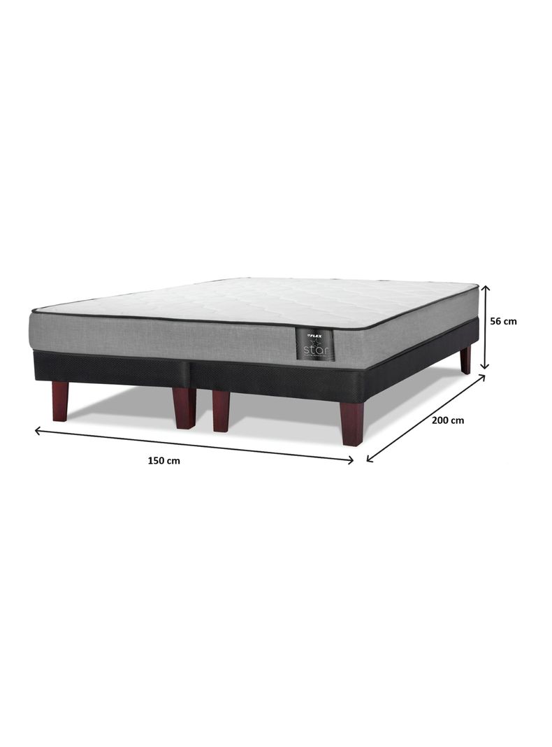 Cama Europea Star 2 Plazas x 200 cm Base Dividida-1