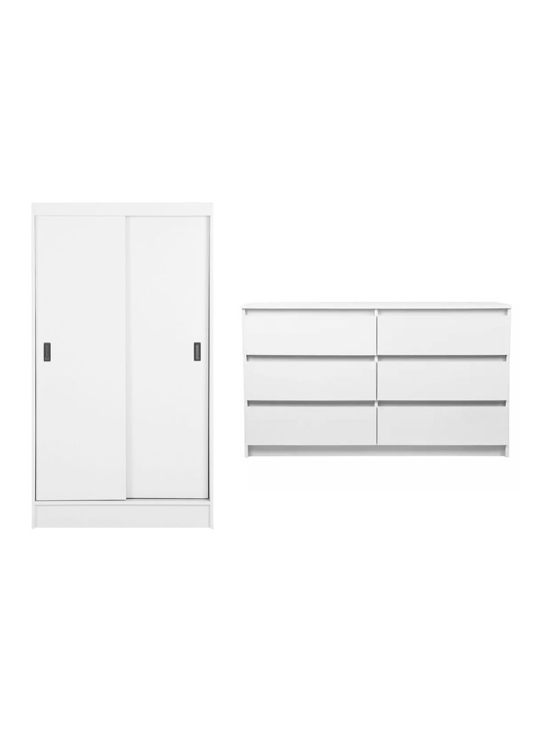 Clóset Caburga + Cómoda Nórdica Blanca