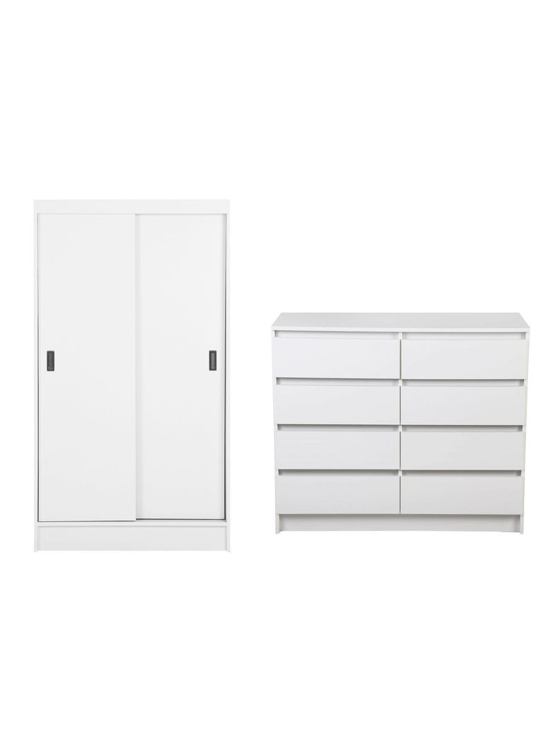 Clóset Caburga + Cómoda Austria Blanca