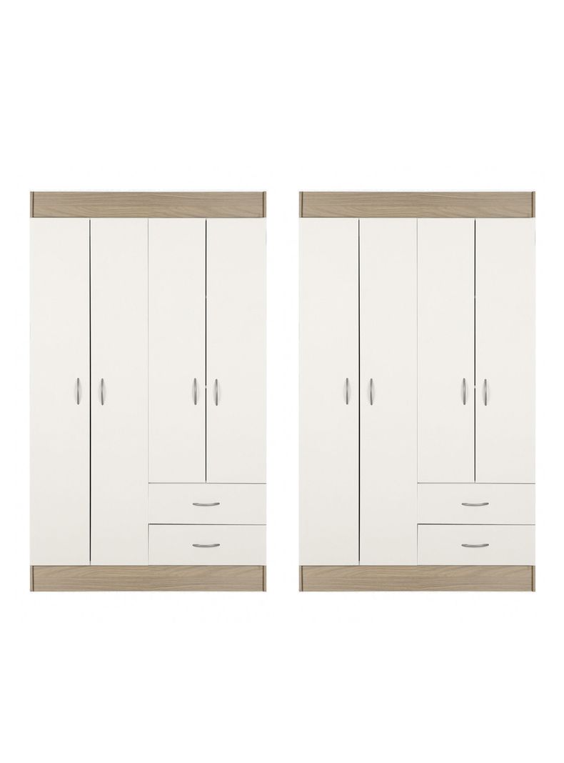 2 Clósets 4 Puertas Bicolor