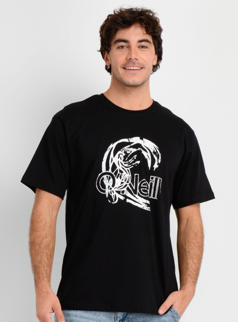 Polera Manga Corta Estampado Frontal