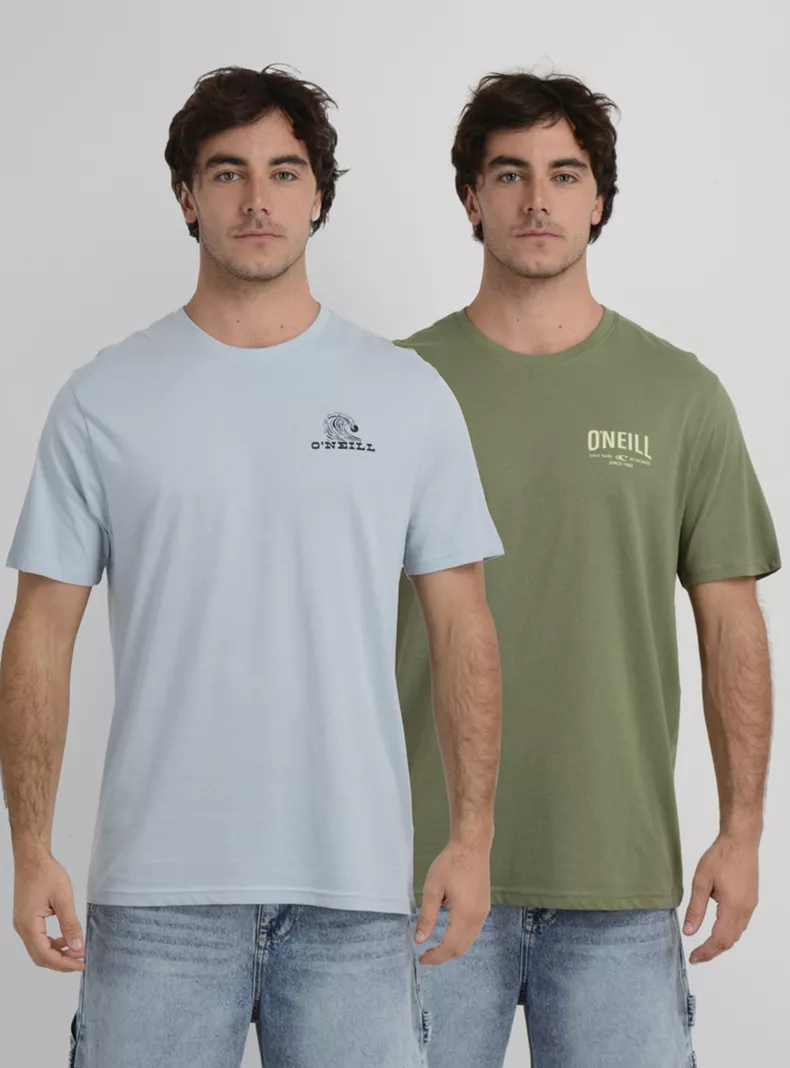 Pack 2 Poleras Logo Estampado Manga Corta