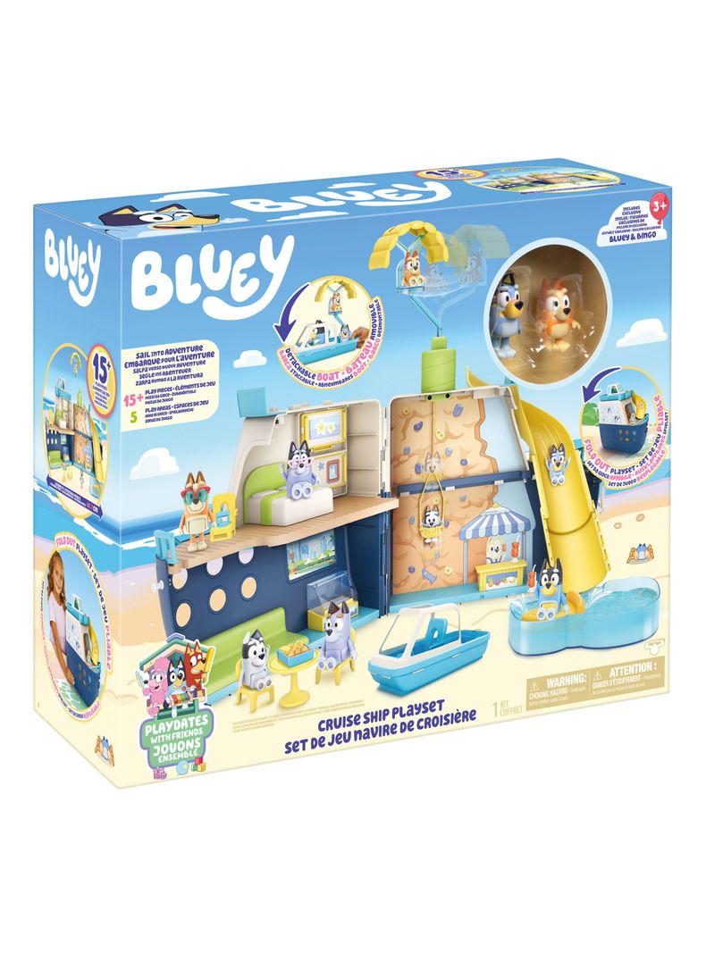 Set Figura de Acción Barco Crucero Bluey y Bingo