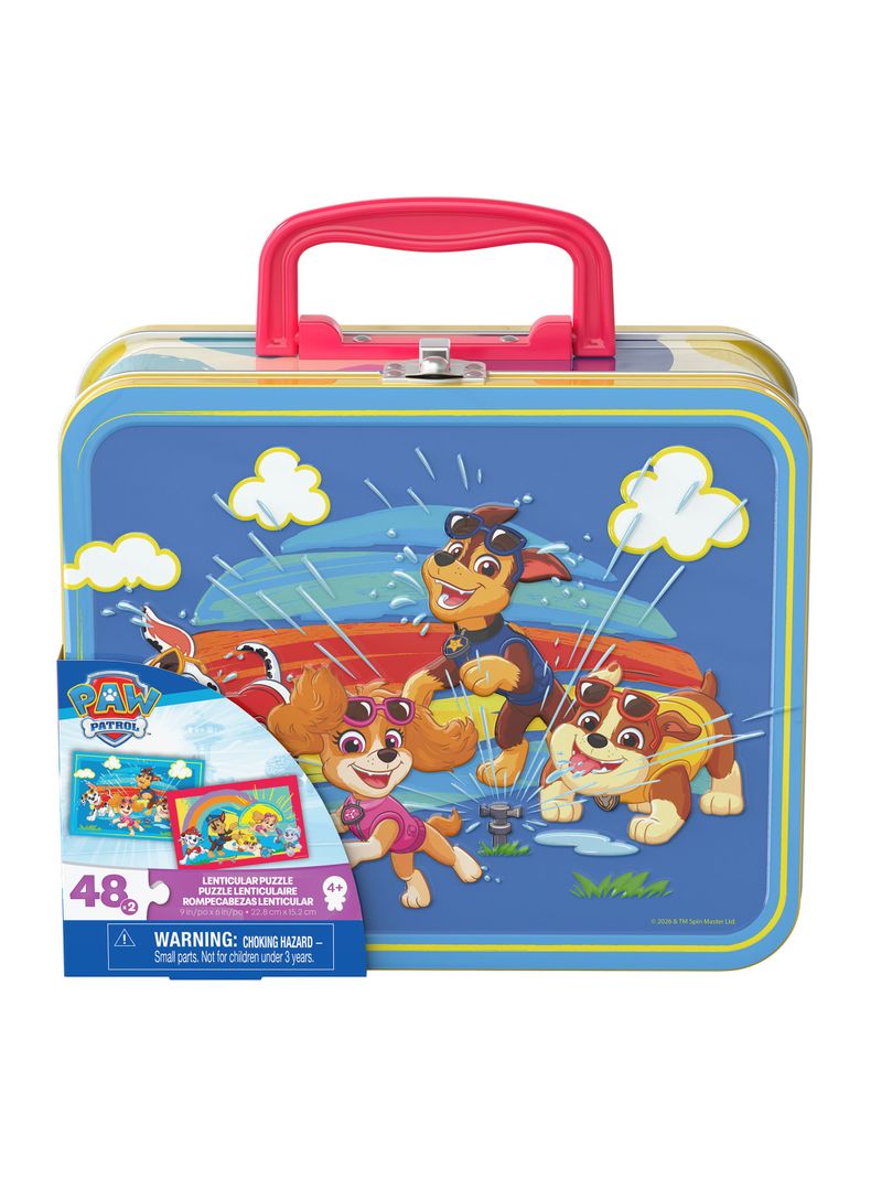 Set 2 Rompecabezas Lenticulares Caja Metálica Paw Patrol
