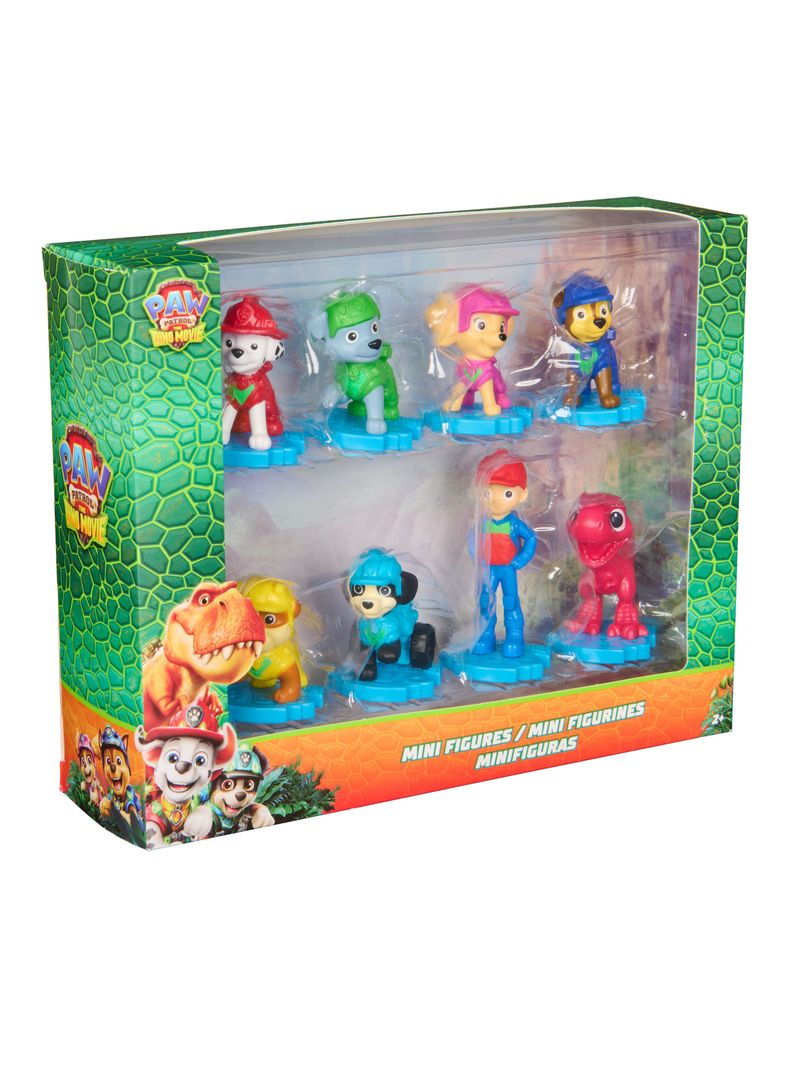 Pack 8 Mini Figuras de Acción Dino Paw Patrol Movie