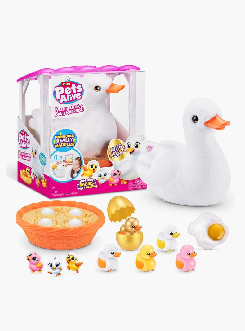 Set de Animales Mamá Pata y Patitos Sorpresa Interactivo