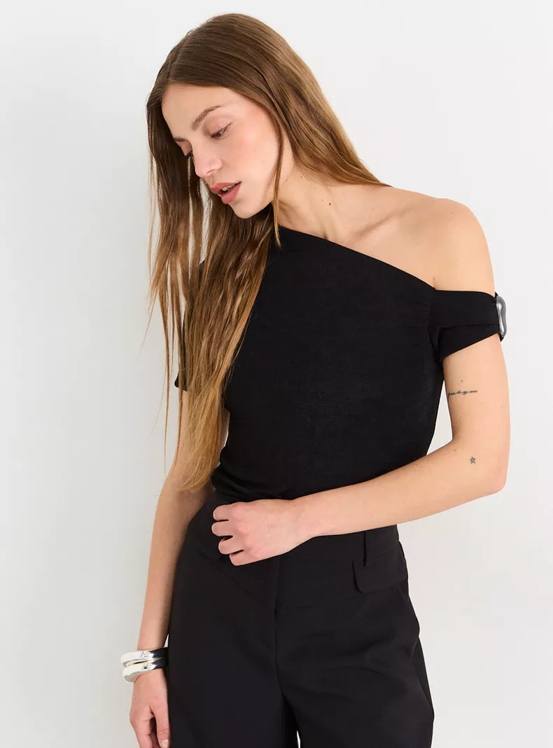 Polera Fantasía Escote Bardot