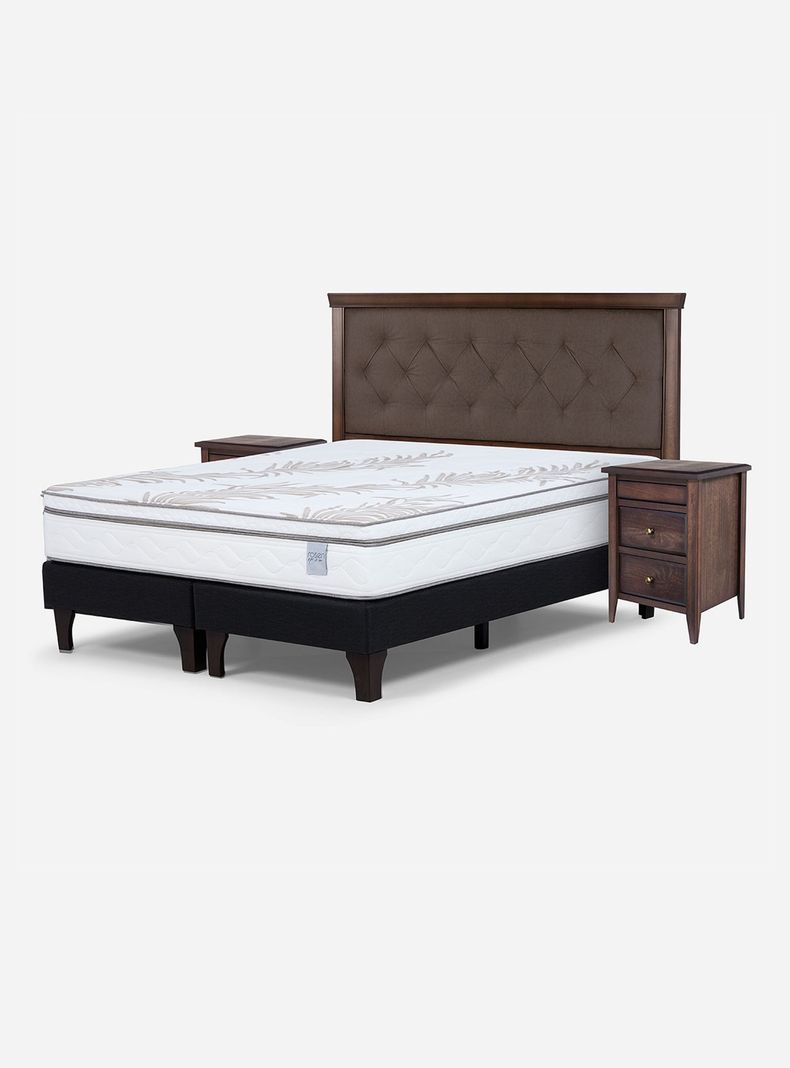 Cama 2 Plazas Neo Plus 1.50x2.00 BD + Muebles Brera