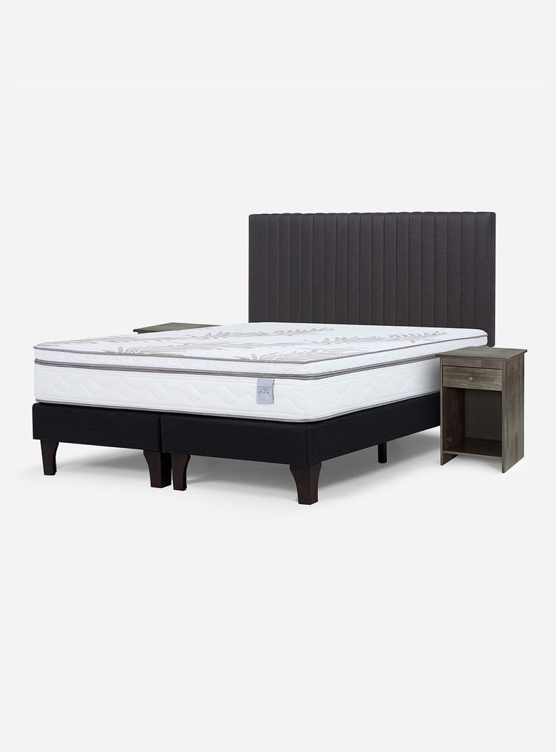 Cama 2 Plazas Neo Plus 1.50x2.00 BD + Muebles Lucio G