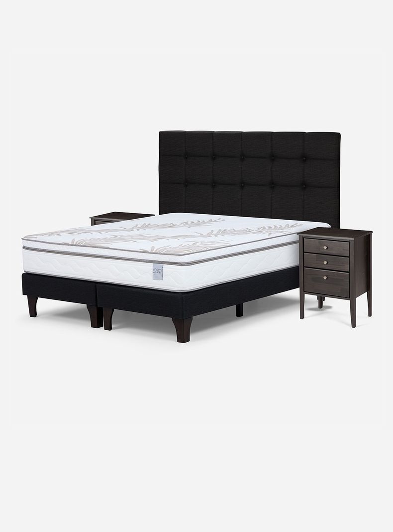 Cama Europea King Neo Plus 1.80x2.00 Issey Grafito