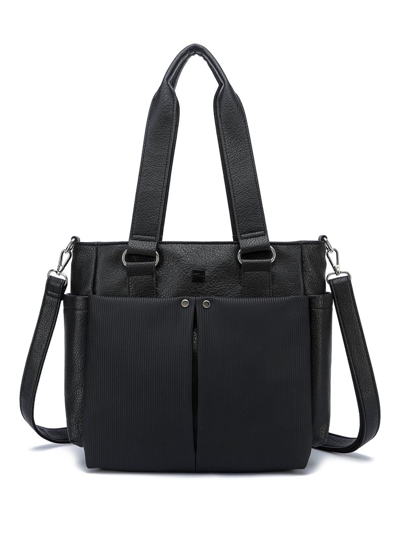 Cartera de Hombro Minimalista Lotus Negro