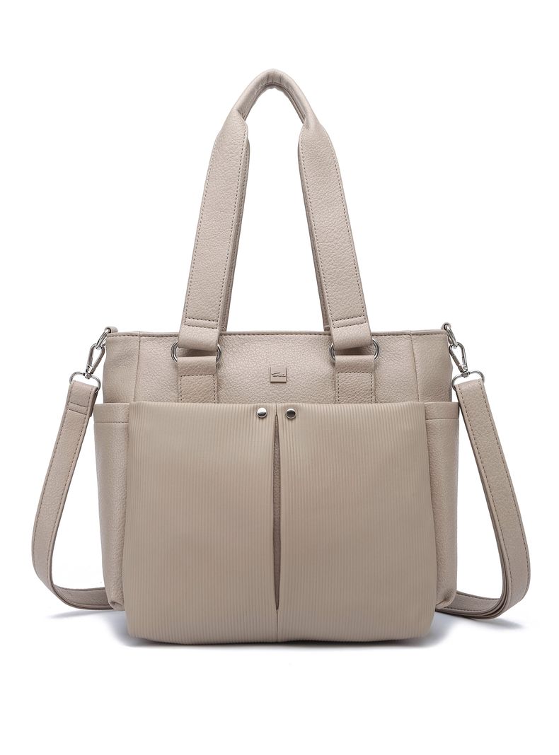 Cartera de Hombro Minimalista Lotus Beige