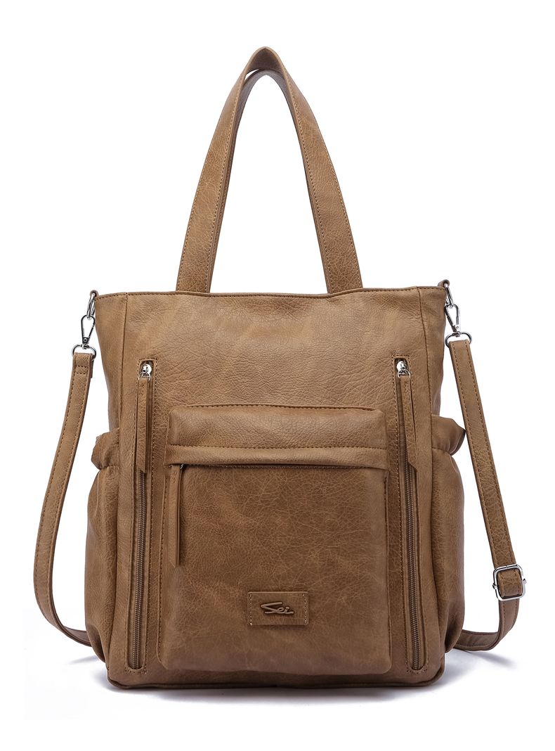 Cartera de Hombro Minimalista Bleuet Café