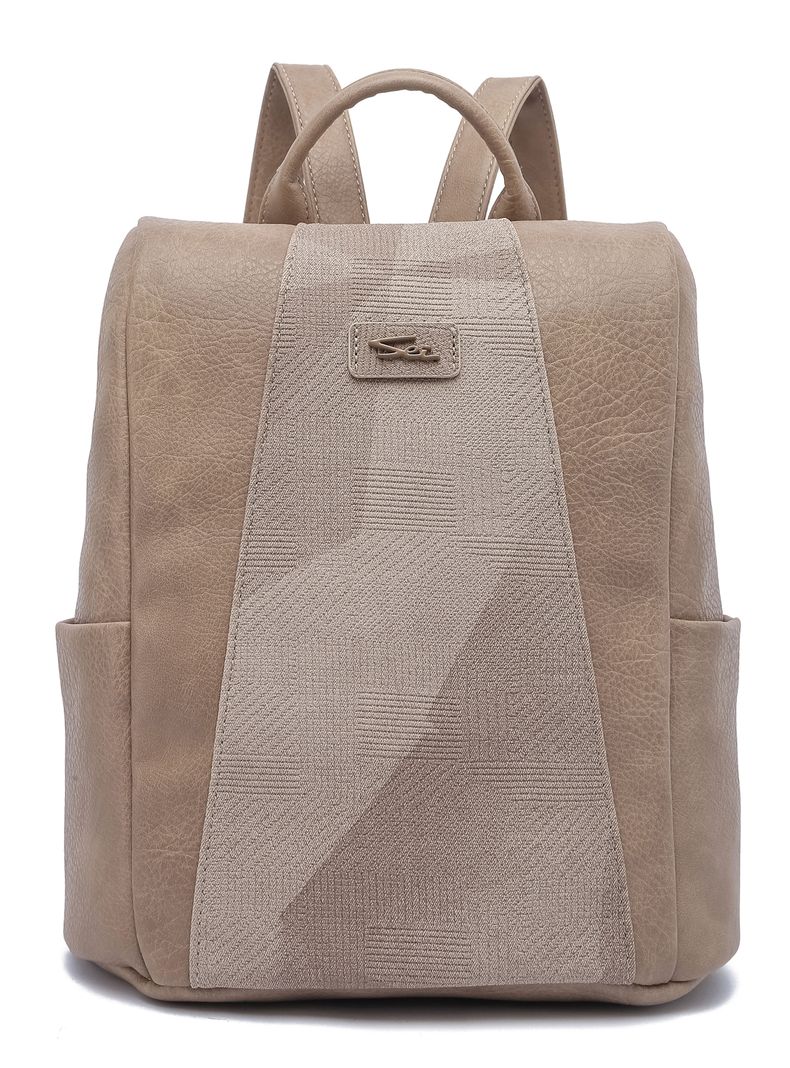 Mochila Urbana Patchwork Pansy Beige