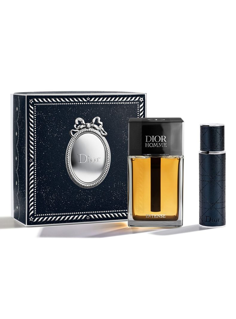 Set de Perfume Cofre Dior Homme EDP Intense 100 ml + Vaporizador Viaje Edición Limitada