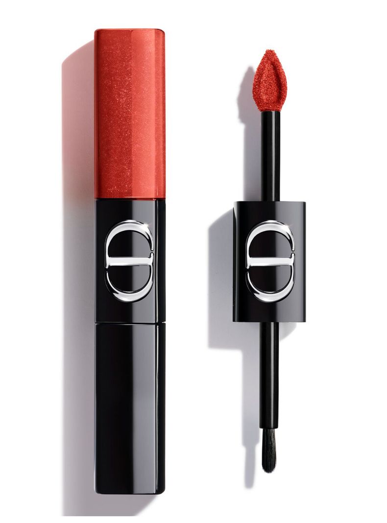 Labial Líquido Rouge Dior Sequin Liquid Duo Tono 966 Red Velvet Edición Limitada